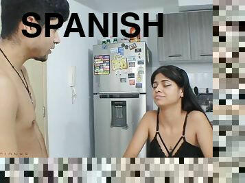 I invited a slutty cousin to eat and I ended up serving her my cock - porn in spanish