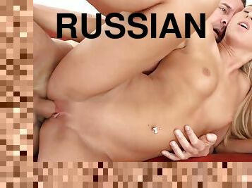 rosyjskie, amatorskie, wystrysk-spermy, casting, sperma, blondynka