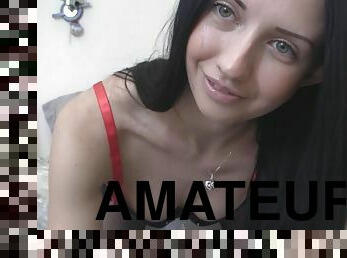 amatorskie, anal, nastolatki, w-domu, pończochy, ładniutka, dildo, solo