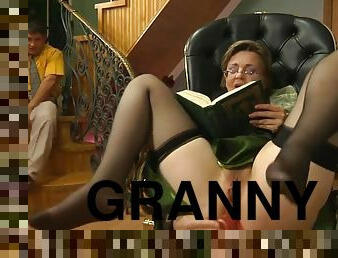 Pervy Dude Jerks Off Spying On Masturbating Granny