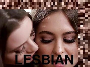Girlsway Riley Reid and Lana Rhoades Lesbian Scissoring
