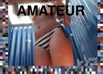 gros-nichons, énorme, chatte-pussy, amateur, cam, plage, voyeur, chatte, rasé