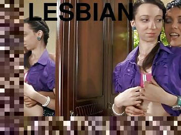 стара, росіянка, лесбіянка-lesbian, поцілунки, молода-18, 18-років, дія, старші, старі-та-молоді, маленькі-цицьки