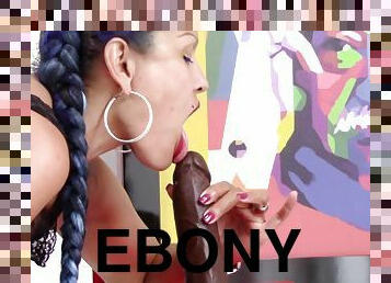 Ebony Stunner Plays With Fake BBC
