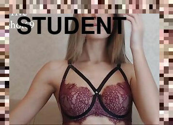 Student fucks in anal with a hard cord