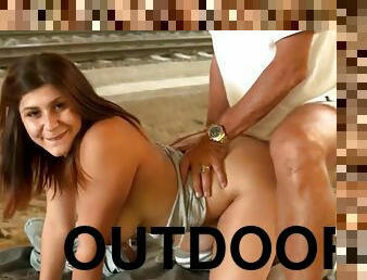 July Johnson Gets Screwed Outdoor