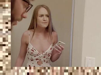 Nerdy Guy Fucks Pale Red Haired Step Sister