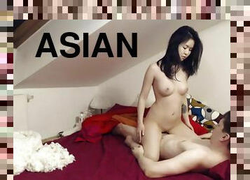 Nailing My Asian Teen girlfriend dark haired lady