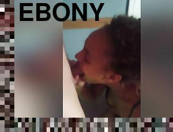 Ebony Sucks White Dick