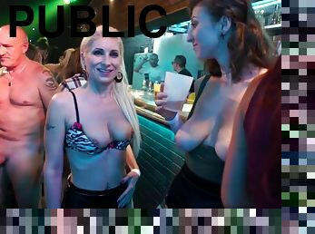 Drunk party Orgy public flashing