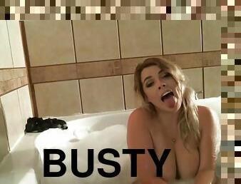 Kittykate96 bath - chubby busty blonde