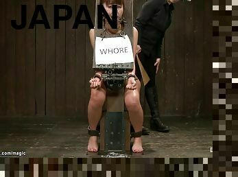 asiatisk, lesbisk, japansk, bdsm, slave, petite, fetisj, kveling, bondage, bisarr