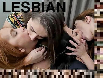 Get in line for some kisses - lesbian porn