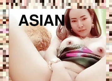 asiatisk, röv, storatuttar, masturbation, fitta-pussy, amatör, mogen, milf, mamma, thailändsk