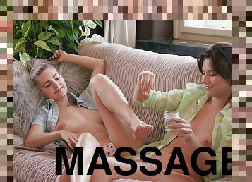 Foot Massage hot lesbian porn video