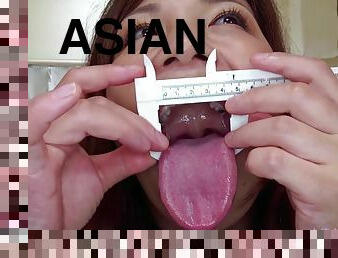 Asian amateur slut thrilling tongue fetish