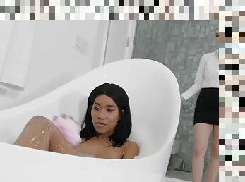 Lesbian bathing with Jenna Foxx & Jelena Jensen