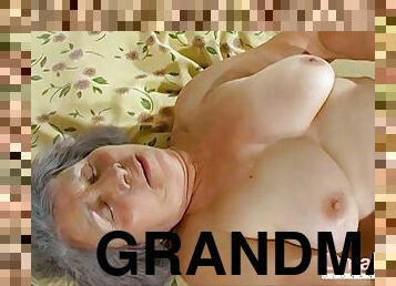 isoäiti, masturbaatio, vanha, amatööri, kypsä, lesbo-lesbian, lelu, vanhempi, hotelli