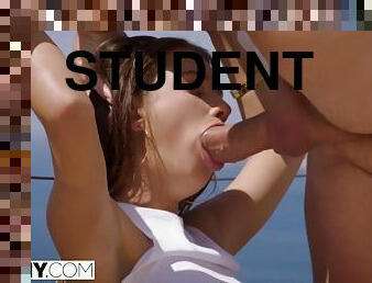 TUSHY Horny College Student has first Assfucking for Cash - Christian clay