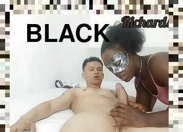 Black horny slut Fernanda interracial porn