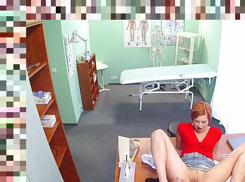 Flirtatious Redhead Will Do Anything For A Sick Note To Get Off Work