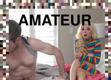 Perverted teen blondie jaw-dropping porn movie