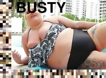 Obese blonde BBW Busty Brogan in hardcore with cumshot