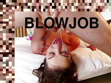 blowjob-seks-dengan-mengisap-penis, remaja, gambarvideo-porno-secara-eksplisit-dan-intens, deepthroat-penis-masuk-ke-tenggorokan, muda-diatas-18, manis, berambut-cokelat