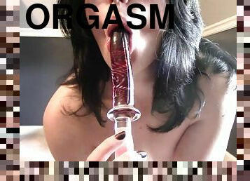 orgasm, kvinnligt-sprut, ritt, dildo