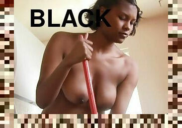 Black house cleaner makes me cum!