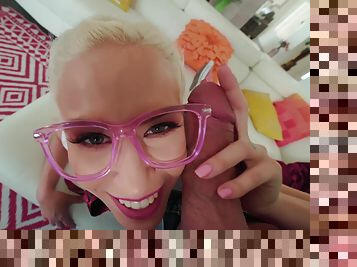 Nerdy teen Kiara Cole in extremely hard pussy fuck