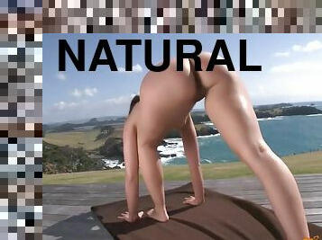 Naked yoga video with booty teen girl