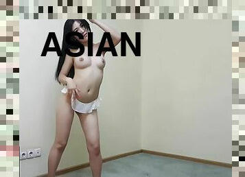 asiatisk, masturbation, fitta-pussy, amatör, tonåring, ung18, oral, ensam, små-bröst, retande