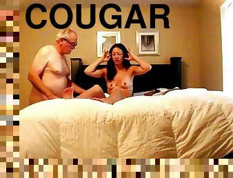 cougar Navea humped by her much older lover - Mature