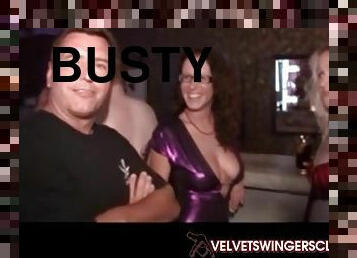 Velvet Swingers Club Busty Asian wife fucks 5 guys