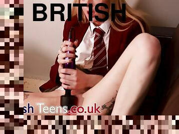 British 18 Year Old Squirts And Makes A Mess With The Wand