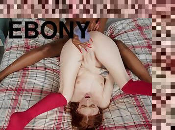 Ebony Mystique and Madi Collins fucking wildly in bed