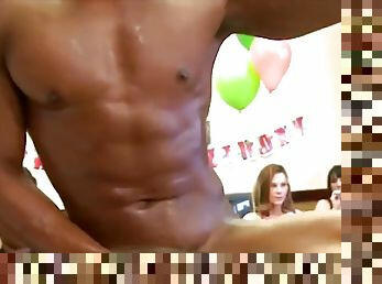 Bday office milf gone crazy for stripper dick