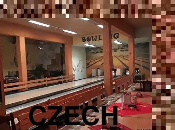 Czech cutie fucked in bowling alley