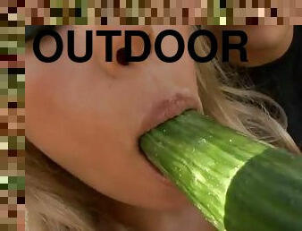 Outdoor deepthroat and sex by busty big ass pornstar bridgette b