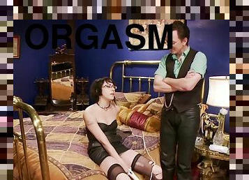 orgasmi, lelu, bdsm, pitkät-sukat, fetissi, nöyryyttäminen, dominointi, ruskeaverikkö