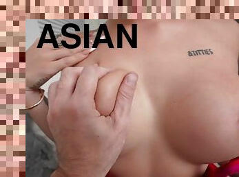 asiatique, cul, gros-nichons, gros-seins, seins, bite