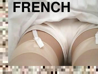 Cream satin french knickers
