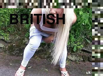 Flashing Wet British Pussy - Fetish