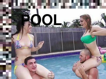 Real Slut Party. Midnight Naked Pool Party. Part 1
