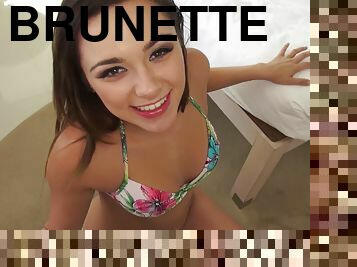 Zoey's Vacation Sex Tape part 01 - young pretty brunette in bikini Zoey Foxx