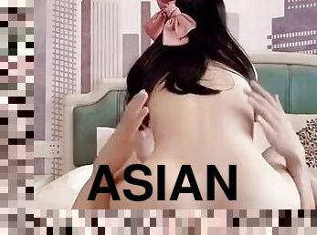 asiatisk, amatör, massage, rumpa-butt, hotell