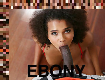 Fascinating ebony Alina Ali takes care of massive cock