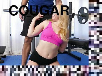 Blonde cougar Aaliyah Love gets plowed hard by her trainer