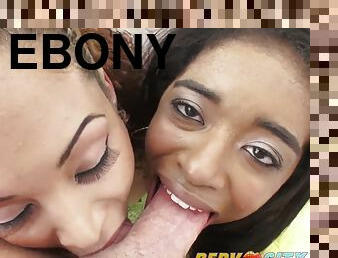 PervCity Ebony Blowjob from Jamie Sullivan and Serena Ali - Jamie sullivan